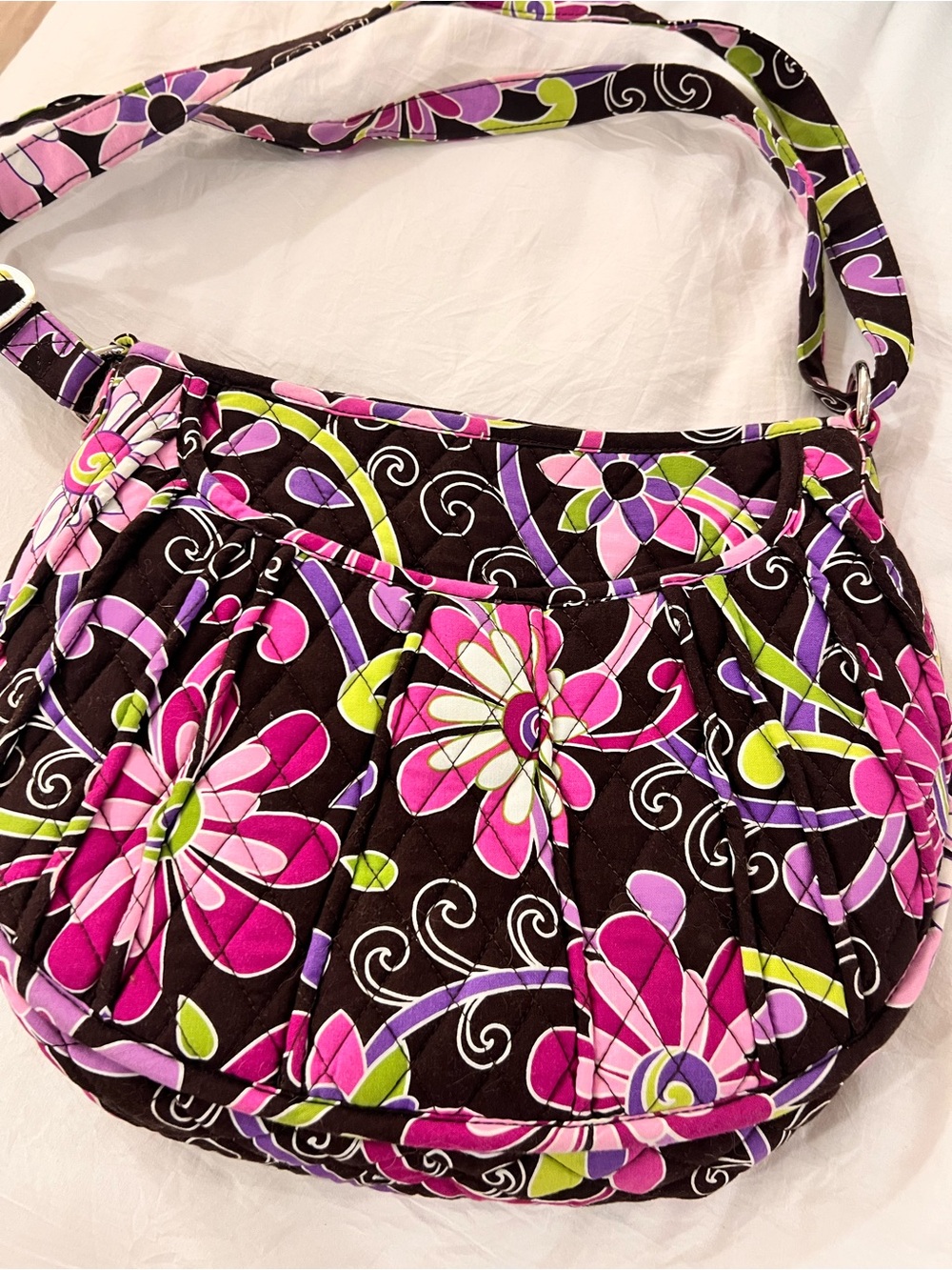 Vera Bradley “saddle up” Quilted Shoulder Bag - Retired Purple Punch